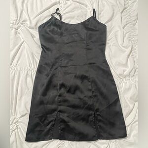 Forever 21 Black Satin Dress